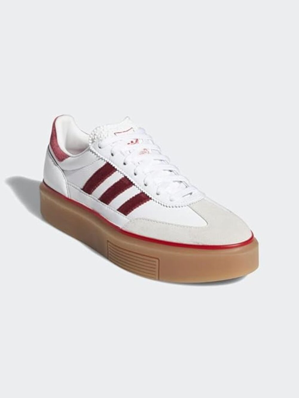 Adidas Originals Sleek Super 72 Women’s 7.5 (TTS) Pointy toe white Burgundy Gum